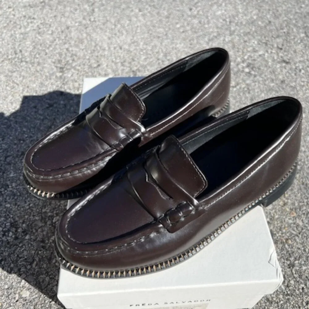 Freda Salvador Elba Penny Loafer in "Espresso", Women's Size 8 - Picture 2 of 8